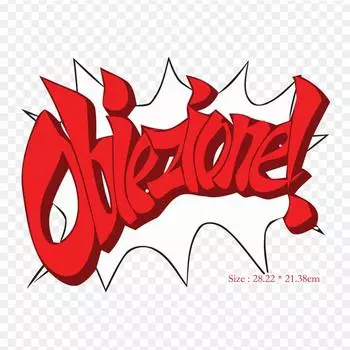 Phoenix Wright Obiezione Phoenix Wright Ace Attorney железные нашивки для одежды, аппликации, наклейки на одежду, термочувствительная нашивка на заказ