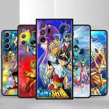 Phone Black Soft Case For Samsung Galaxy S22 S21 S20 Ultra FE S9 S8 S10 Plus Note 20 10 9 Fundas Cover Sainte Seiya Japan Anime Samsung Note 9