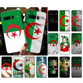 Phone Case for Google Pixel 7 Pro 7 6A 6 Pro 5A 4A 3A Pixel 4 XL Pixel 5 6 4 3 XL 3A XL 2 XL Algeria Flag Case Funda Google Pixel 2