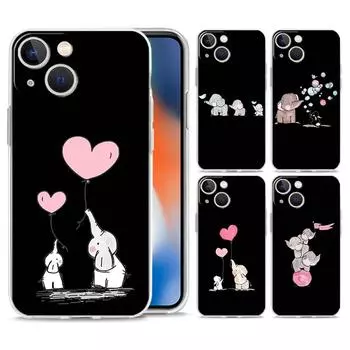 Phone Case For iPhone 15 14 13 12 Mini 11 Pro Max XS X XR 7 8 Plus Clear Shockproof Silicone TPU Cover Couple Style Cartoon iPhone 12Pro Max