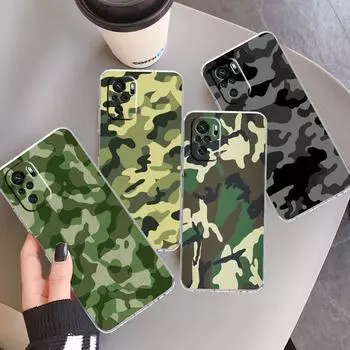 Phone Case for Redmi Note 11S 8T 9 K40 10S 11 10 Pro 10C 8 7 11T 9A 9C 9T 9S 11 Pro+ Camouflage Armor Luxury Transparent Soft Redmi Note 10 Pro