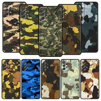 Чехол для телефона Samsung Galaxy A13 A51 A71 A41 A31 A21S A11 A03S A12 A32 A52 A22 A23 A33 A53 A73 5G цветной чехол камуфляж камуфляж Samsung A13 5G