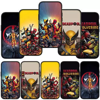 Phone Case for Samsung Galaxy S24 S23 iPhone 15 14 Xiaomi Redmi Note 13 12 11 8 10 9 Pro Max X XR OPPO Huawei Superhero Movie Wolverine Deadpool Cover