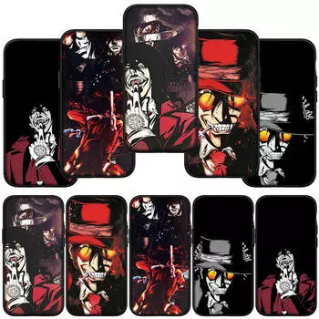 Phone Case for Samsung Galaxy S24 S23 iPhone 15 14 Xiaomi Redmi Note 13 12 11 8 10 9 Pro Max X XR OPPO A15 Huawei Comics Hellsing Alucard Cover