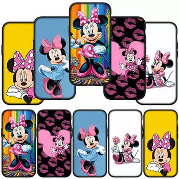 Phone Case for Samsung Galaxy S24 S23 iPhone 15 14 Xiaomi Redmi Note 13 12 11 8 10 9 Pro Max X XR OPPO A15 Huawei Minnie Cartoon Mouse Cover