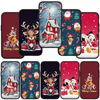 Phone Case for Samsung Galaxy S24 S23 iPhone 16 15 14 Xiaomi Redmi Note 13 12 11 Plus 9 Pro Max X XR OPPO Huawei Tree Decoration Merry Christmas Deer for Samsung Galaxy Note 10 болюс