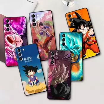 Phone Case for Samsung Galaxy S7 S10e S8 S9 S20 FE S22 Ultra 5G S21 Plus S10 S21 Dragon Anime Cover TPU Soft Black Shell Samsung S7