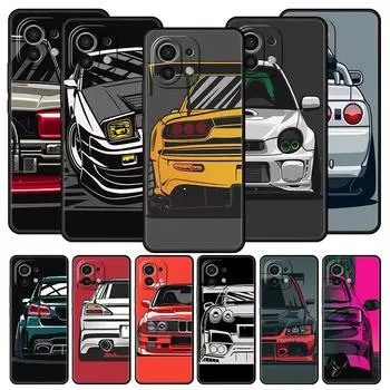 Phone Case For Xiaomi Poco X4 X3 NFC F3 F4 M3 M4 Mi Note 12T 10 11 Ultra 11T 13 Pro 10T 12 Lite 9T 5G Cover Japan JDM Sports Car Mi 11 Lite