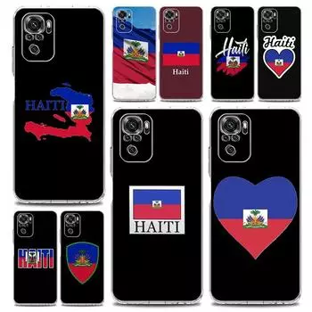 Phone Case For Xiaomi Redmi Note 13 12 5G 9S 9 8 10 11 Pro Plus 4G 9T 13C 12C10C 9C 9A 7 Clear Cover shipping Haiti Flag Redmi Note 9