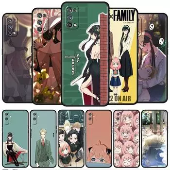 Phone Funda For Realme 8 6 7 5 Pro C3 C21Y C15 C21 8i XT GT Master Neo2 Neo3 C35 Black Silicone Case Anime Spy Family Forger Realme XT