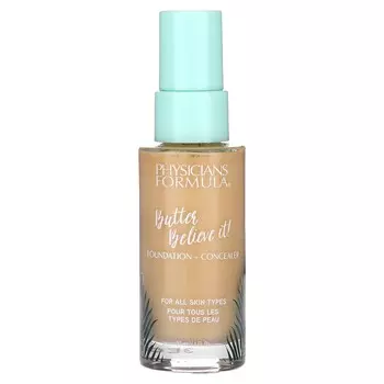 Physicians Formula, Butter Believe It, Foundation + Concealer, Light~Medium, 30ml (1fl oz)