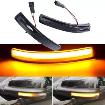 Piar Black Dynamic Led Side Wing Mirrors Turn Signal Light Blinker для Ford Explorer 2011-2019