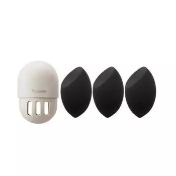 PICCASSO Sponge Case + Black Marshmallow Sponge 3P Set 4items