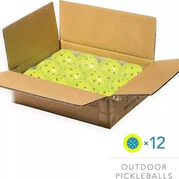 Pickleball 74MM прочный 40 отверстий для улицы 12 шт Pickleballs 26 г для соревнований на открытом воздухе Pickleballs упаковки Pickleballs синий