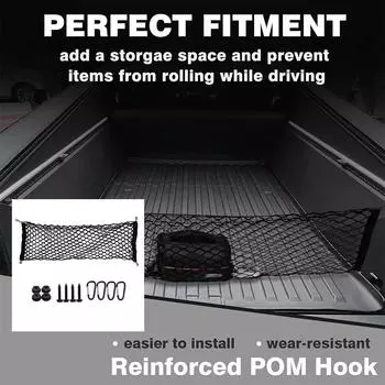 Pickup Cargo Net Elastic Net Bed Foldable Truck Bed Net Truck Tie-down Mesh For Daily Light Loads Travel Auto Accessories X1b4
