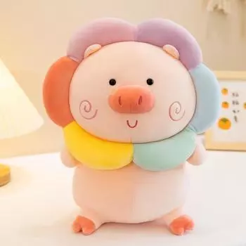 Pig Plush Rainbow Doll With Creative Design For Girls Bedroom Decor Gifts And 25cm
