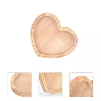 Piggy Bank for Kids Love Wood Saving Pot Desktop Decor Container Wooden Home Gift Brown Small Change Coin Child Travel коричневый