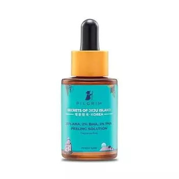 Pilgrim 25% AHA + 2% BHA + 5% PHA Пилинг-раствор для лица | Сыворотка для удаления загара | Химический пилинг | Отшелушивающая сыворотка | Мужчины и женщины | 30 мл