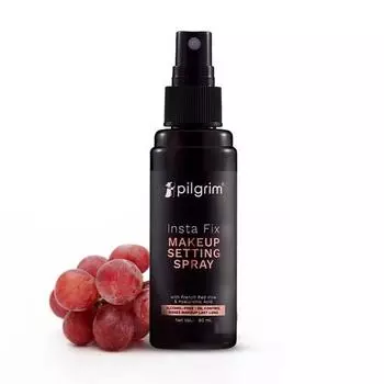 Pilgrim Insta Fix Makeup Setting Spray 60 мл | С гиалуроновой кислотой и французским красным вином | Стойкий | Фиксатор макияжа | Естественный финиш