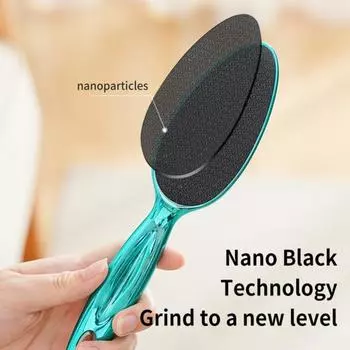 Пилка для ног Veins Grain Foot Grinder с эргономичной ручкой из наностекла, скребок для ног серый