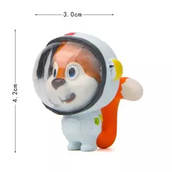 Pilot Astronaut Squirrel Pvc Figurine For Creative Garden Micro Decor Landscape Astronaut