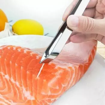 Пинцет для рыбьих костей из нержавеющей стали, зажим-клещ, щипцы для извлечения рыбьих костей, зажим для ощипывания рыбьих костей, кухонные приспособления, инструменты для морепродуктов