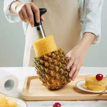 Pineapple Peeler, Pineapple Peeler, Pineapple Extractor, Pineapple Cutter, Pineapple Core Extractor, Fruit Core Separator чёрный