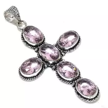Pink Kunzite Gemstone Handmade 925 Sterling Silver Jewelry Pendant 3.35 M0L92