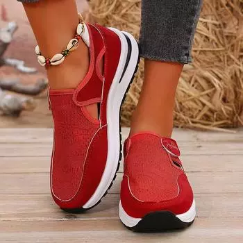 Pink Mesh Breathable Platform Sneakers Woman 2025 Spring Hollow Thick Sole Sports Shoes Woman Non Slip Casual Sneaker Size 43 36 розовый