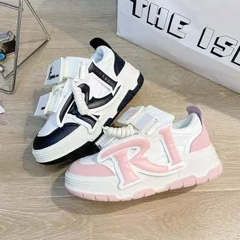 Розовые туфли на платформе Bread Shoes для женщин, весна-лето, новый шикарный нишевый дизайн, повседневная спортивная обувь для студентов 35