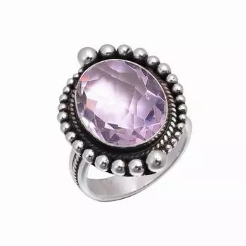 Pink Rose Quartz 925 Sterling Silver Ring V4986, Pink Ring, Oval Ring, Valentin s Day Gift, Gift For Her, Birthday Gift, Handmade Jewelry, Silver Jewe