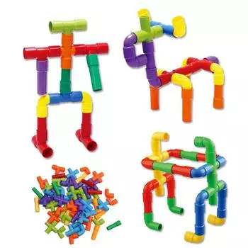Pipeline Tunnel Blocks DIY Creative Bricks Toys Kids Educational Toy Pipe Blocks Training Toys Child