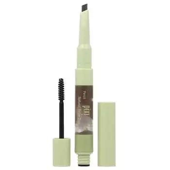 Pixi Beauty, 2-в-1 Natural Brow Duo, карандаш для бровей и гель, 0633 Deep Brunette, 1 тип