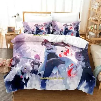 Pixiv Fantasia T Bedding Set Single Twin Full Queen King Size Bed Set Adult Kid Bedroom Duvetcover Sets Anime Parure de lit Bed 70x133cm 2pcs