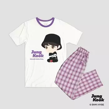 Пижама BTS TinyTAN — клетчатый тип (Jungkook)