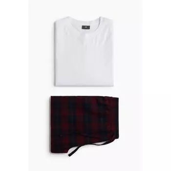 Пижама HM Regular Fit белая XS