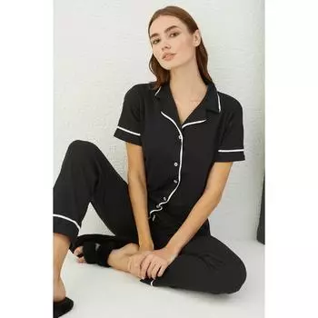 Пижамный костюм на пуговицах