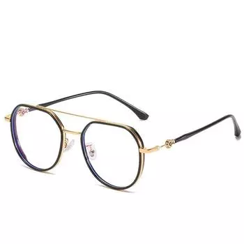 Plain Square Glasses Frame Tr90 Metal Mixed Myopia Glasses Frame Multilateral Anti-Blue Light Glasses Women new product