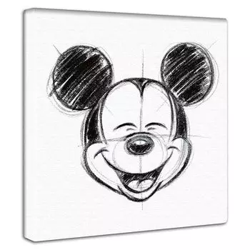 Плакат Disney Микки Маус 30 см x 30 см Сделано в Японии dsn-0145 чёрный