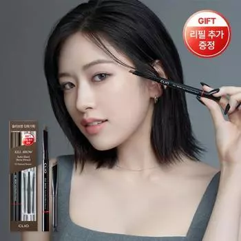[План пополнения] Clio Kill Brow Auto Hard Карандаш для бровей (Продление),Корейская косметика, КПОП [Refill Plan] 01 Natural Brown