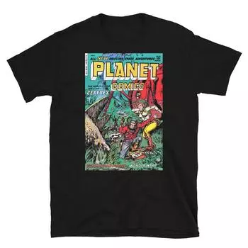 Planet Comics № 73, зима 1953, черная футболка унисекс с короткими рукавами S