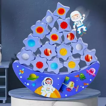 Planet Star Sky Balance Building For Early Education And Brain Development, Suitable For Children, Helps To Fine Motor Skills - Sorting And One Size синий