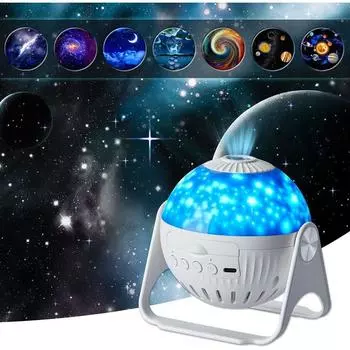 Планетарий Galaxy ночник проектор 360° Регулируемый звездное небо ночник для спальни дома дети подарок на день рождения 7 in 1 Projector розовый