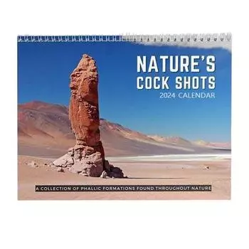 Планирование времени Nature s Dicks Calendar Paper Забавный календарь Креативный настенный календарь на 2024 год Домашний декор