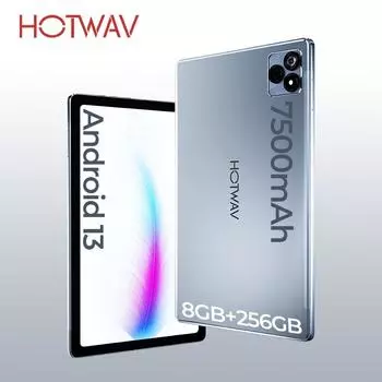 Планшет HOTWAV Pad 8 Android 13 10,4-дюймовый дисплей FHD+ 2K 8 ГБ+256 ГБ 13-мегапиксельная камера Pad T606 клавиатура опционально аккумулятор 7500 мАч планшетный ПК Only ipad серебряный