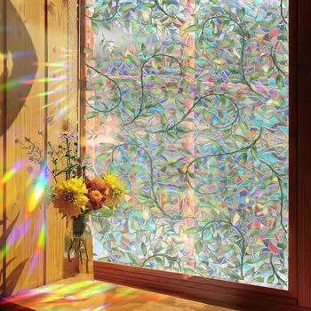 Plant Window Cling Glass Sticker Decal Privacy Film Party Supplies Christmas Ornaments Decor Static