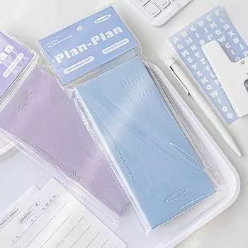 Planwith Kawaii Notebook Ежедневник Портативный PU Мягкий чехол Повестка дня Рабочее время План Расписание Самостоятельное заполнение Дата Обучение A6