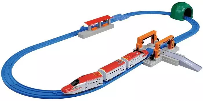 Plarail connection E6 series Super Komachi & Tomica arch railroad crossing set