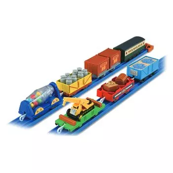Plarail Thomas Паровозик Томас подключается и собирает множество грузовых вагонов Давайте играть!