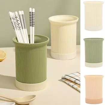 Plastic Chopsticks Cage Space-saving Cutlery Storage Rack Practical Utensil Holder for Home зелёный